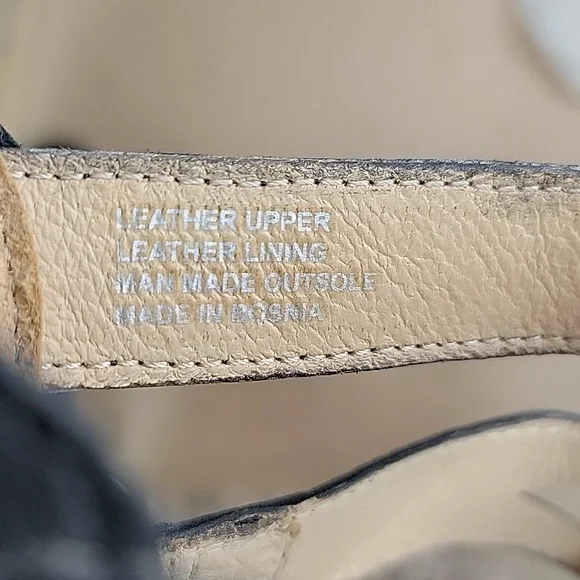 Miz Mooz Womens "Spicy" Leather Cut-Out Strappy Wedge Sandal Black Sz 42/10.5-11 - Picture 11 of 12